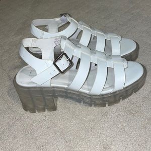 Forever 21 White jelly wedges